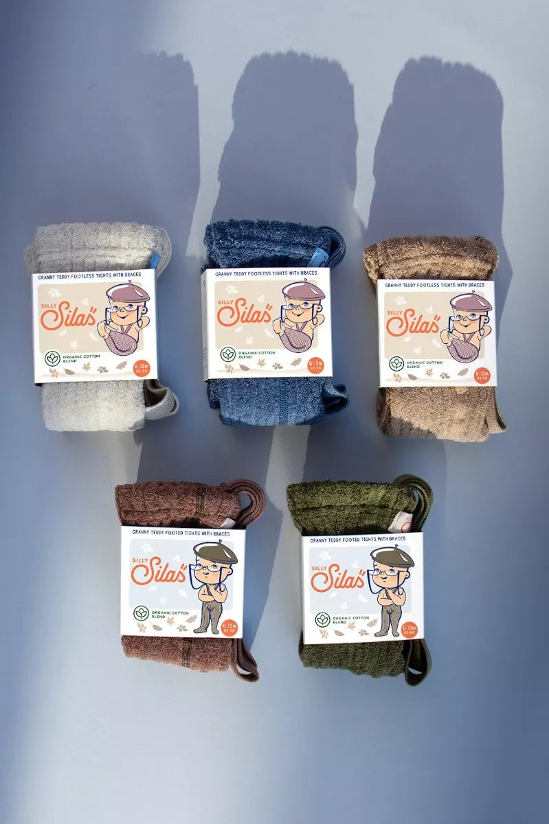 Silly Silas Granny Teddy Strumpfhose Olive