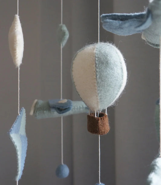 Gamcha Mobile Heißluftballon, Flugzeug, blau