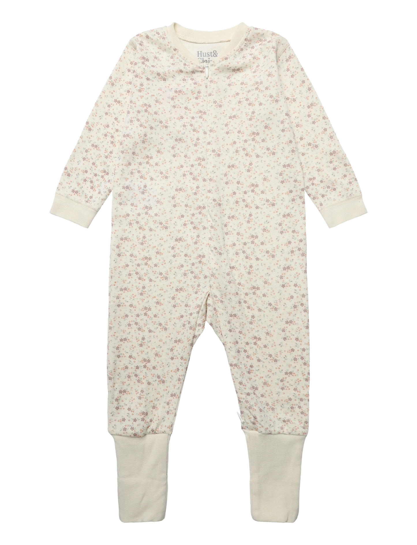 Hust & Claire HCManu Zip Tiny, Strampler, Schlafanzug, mit Streublumen