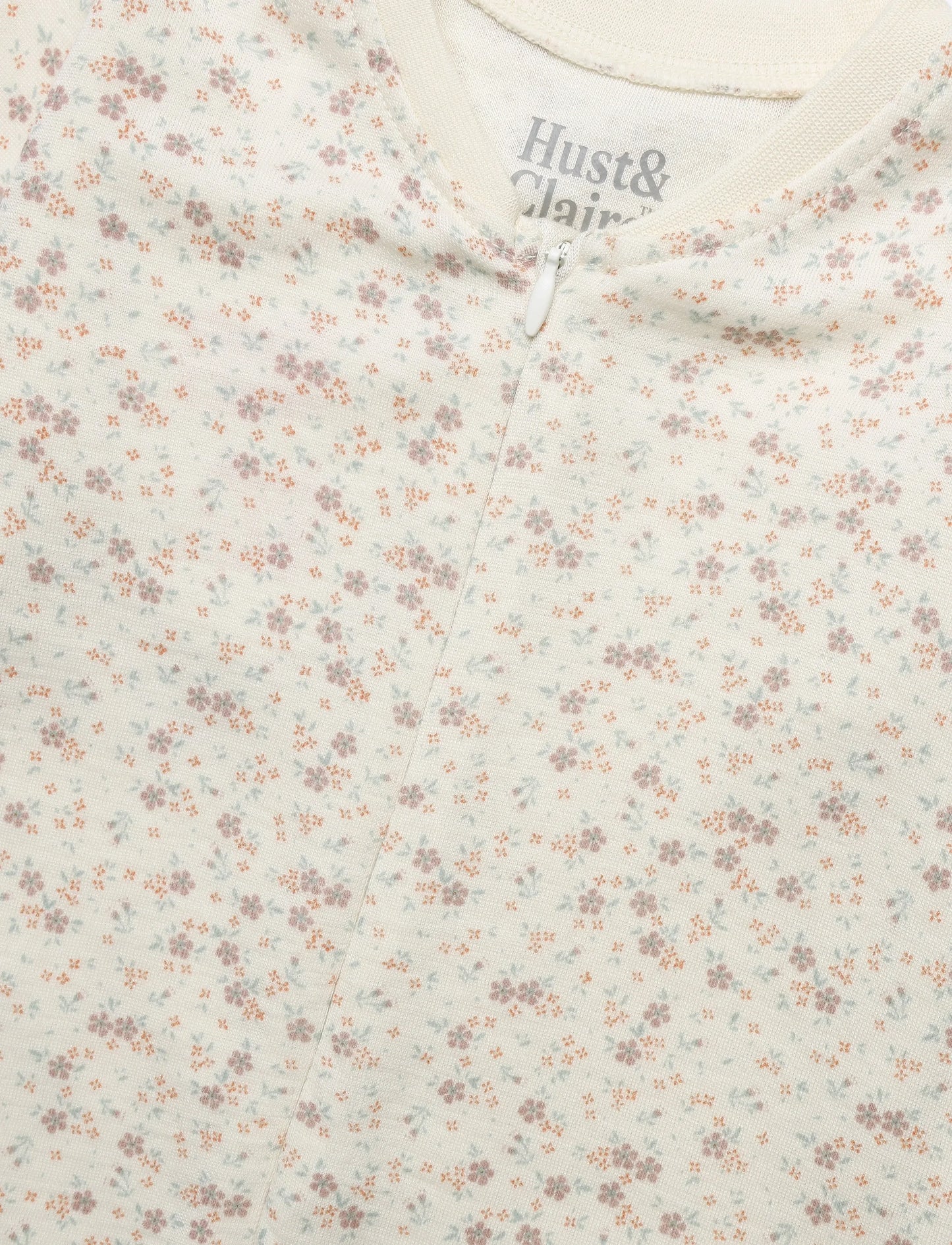 Hust & Claire HCManu Zip Tiny, Strampler, Schlafanzug, mit Streublumen