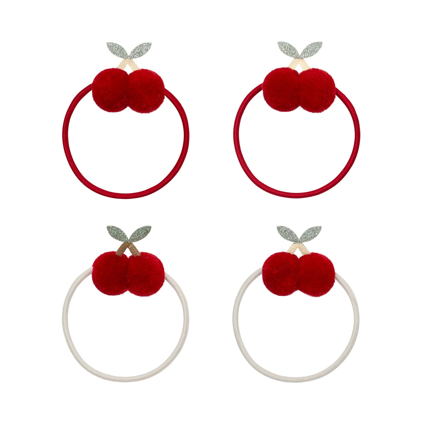 Mimi & Lula Kirschen Haargummies, 4er Pack rot