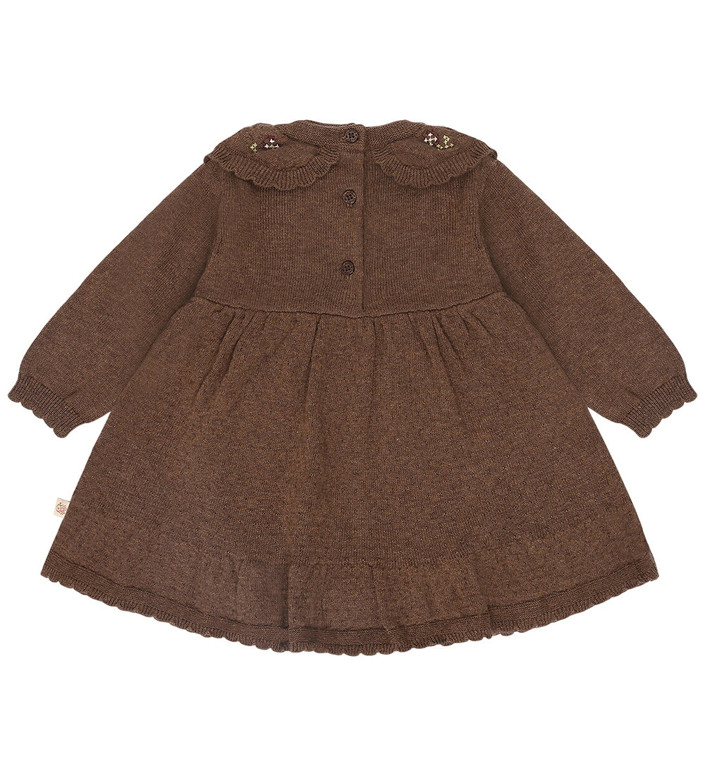 Hust&Claire HCKlara Knit Dress, Strickkleid, braun, toffee melange