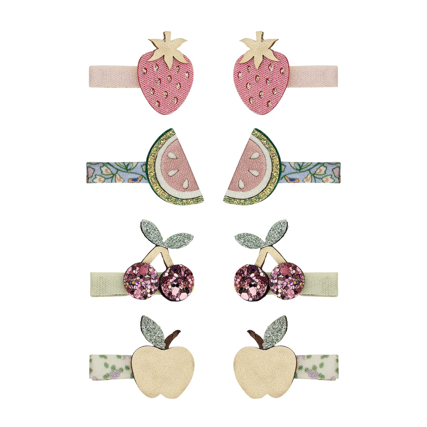 Mimi & Lula Mini Haarclips, 8er Pack, Früchte, Erdbeeren, Melone, Kirschen, Birne