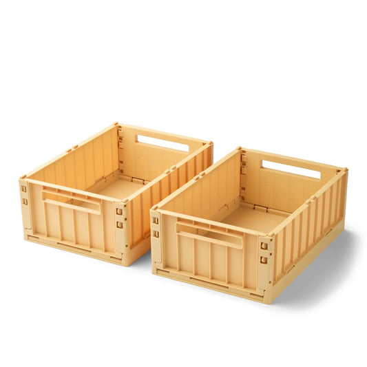 Liewood Weston Storage Box M 2-Pack lemon yellow