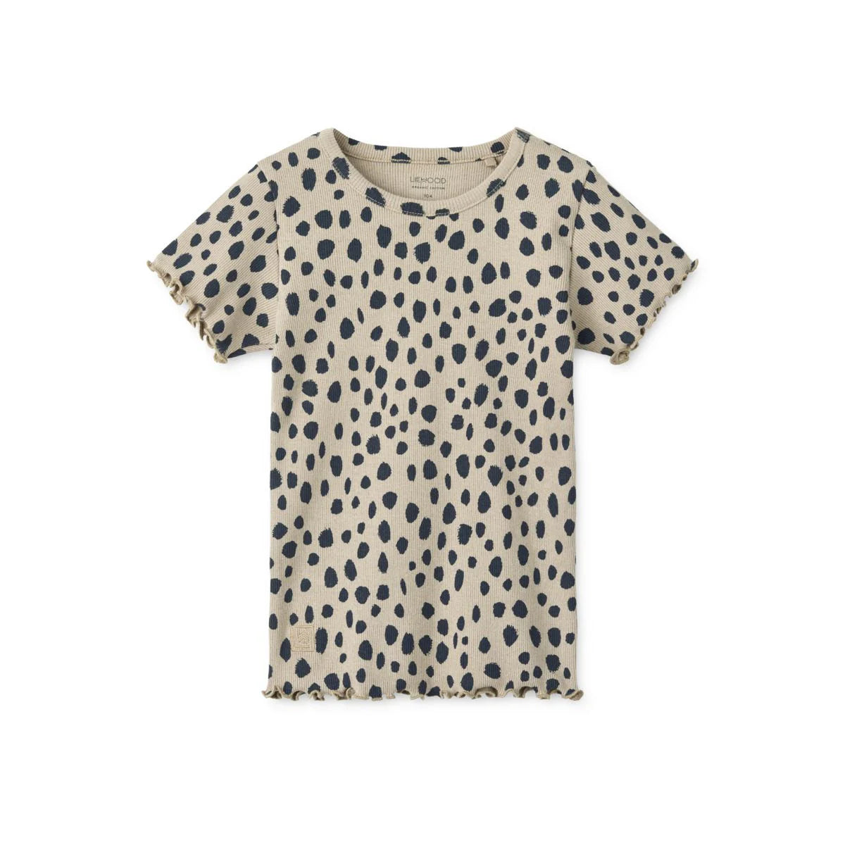 Liewood Nieve Printed Short Sleeve Rib T-Shirt, Leo Spot, Mist