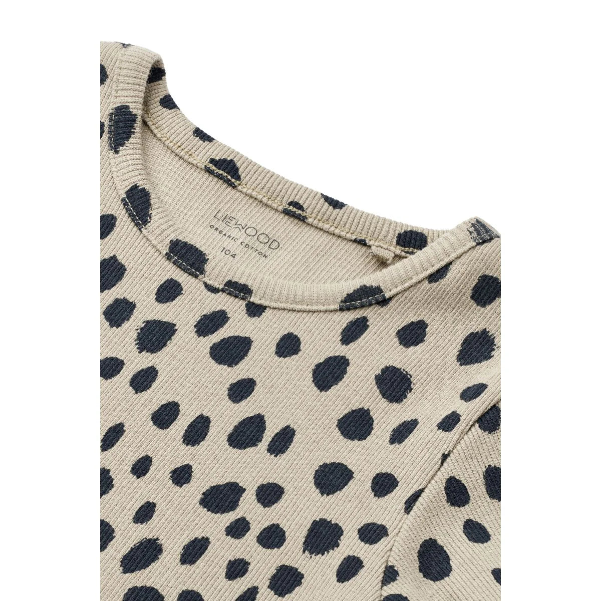 Liewood Nieve Printed Short Sleeve Rib T-Shirt, Leo Spot, Mist