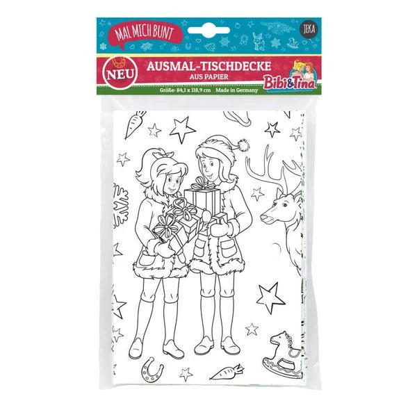 JEKA Ausmal-Tischdecke aus Papier, Bibi&Tina Weihnachten