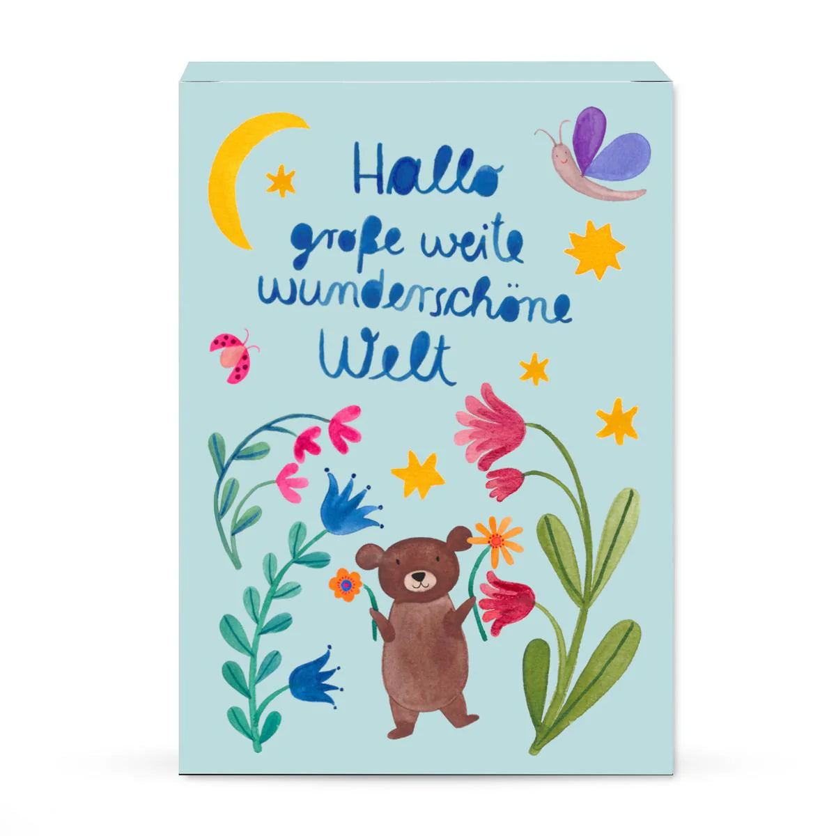 Frau Ottilie Baby Meilensteinkarten, Bär, wunderbare Welt
