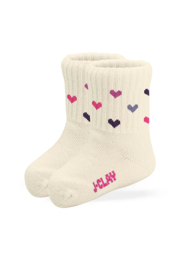 J.Clay Tennissocken Colour Hearts Mini beige