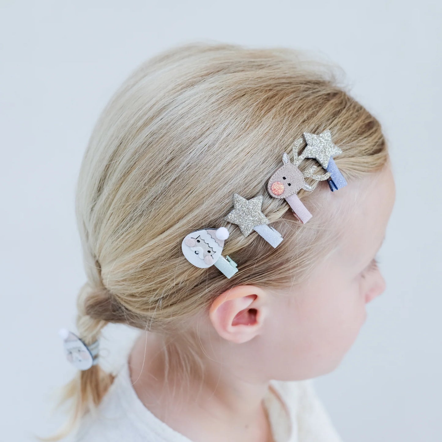 Mimi & Lula Haarclips Santa , Weihnachtsmann, Stern, Tannenbaum 8er Pack