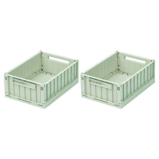 Liewood Weston Storage Box S 2-Pack Dusty Mint