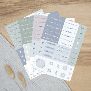 Mintkind Sticker Set Taufe blau