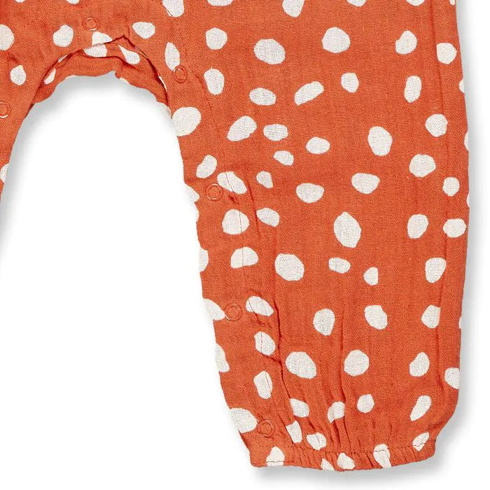 Sense Organics Marli Overall dots rusty red
