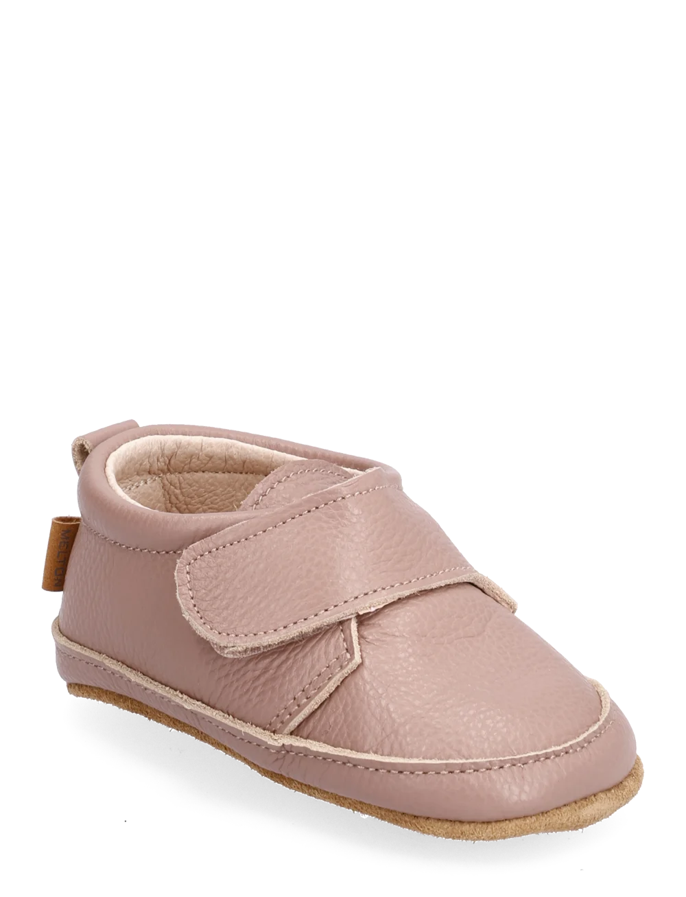 Melton Leder-Schuhe, Luxury Leather Slippers, fawn, rosenholz