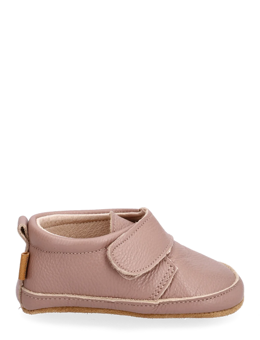 Melton Leder-Schuhe, Luxury Leather Slippers, fawn, rosenholz