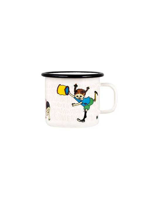 Muurla Pippi Langstrumpf Emaille Becher Jagd 2,5dl