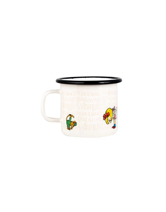 Muurla Pippi Langstrumpf Emaille Becher Jagd 2,5dl