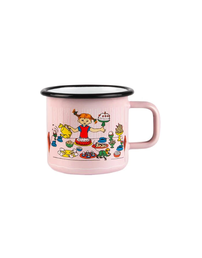 Muurla Becher Emaille Pippi Langstrumpf Geburtstag 3,7dl