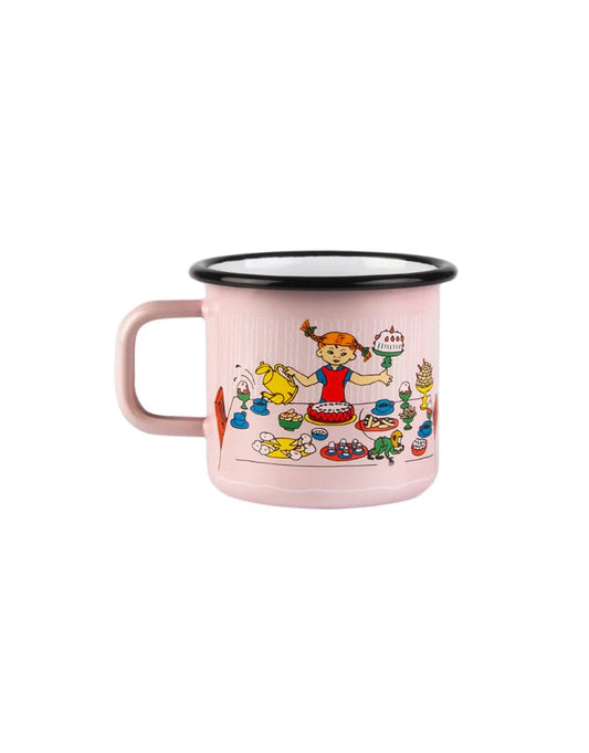 Muurla Becher Emaille Pippi Langstrumpf Geburtstag 3,7dl