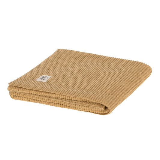 Lässig Babydecke Knitted Blanket, Nubs caramel gelb