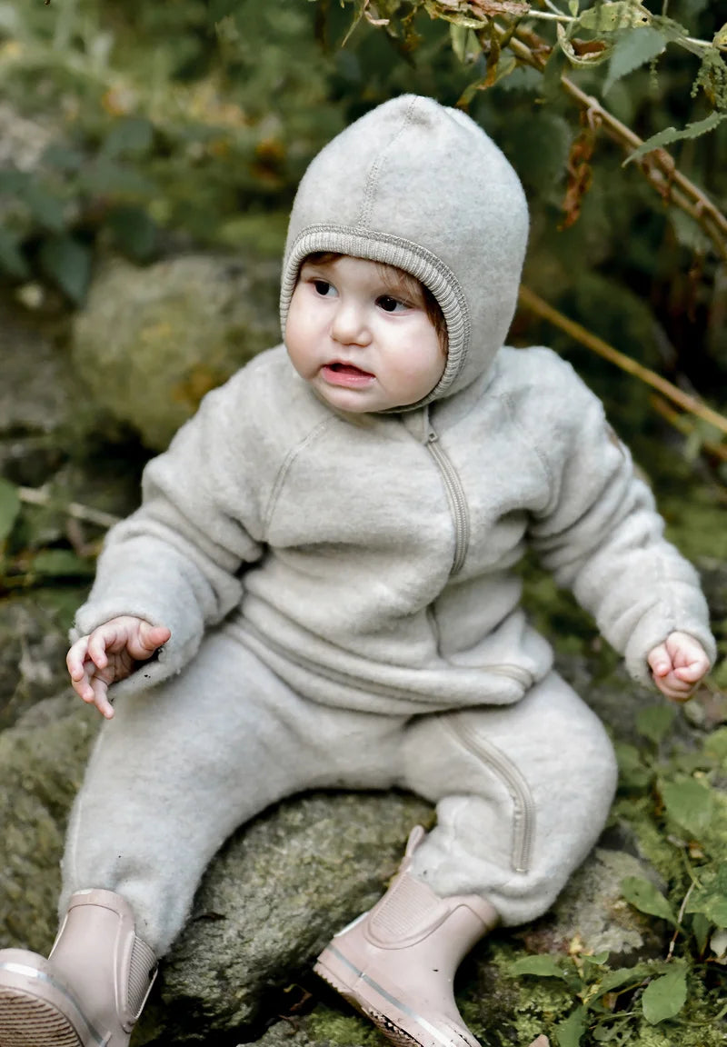 Mikk-Line Mütze mit Wolle, Fullface, melange offwhite