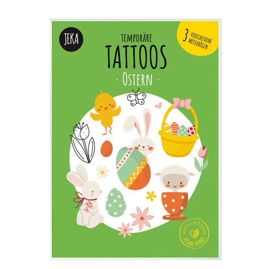 JEKA Tattoos Ostern, 3 Motivbögen, grün