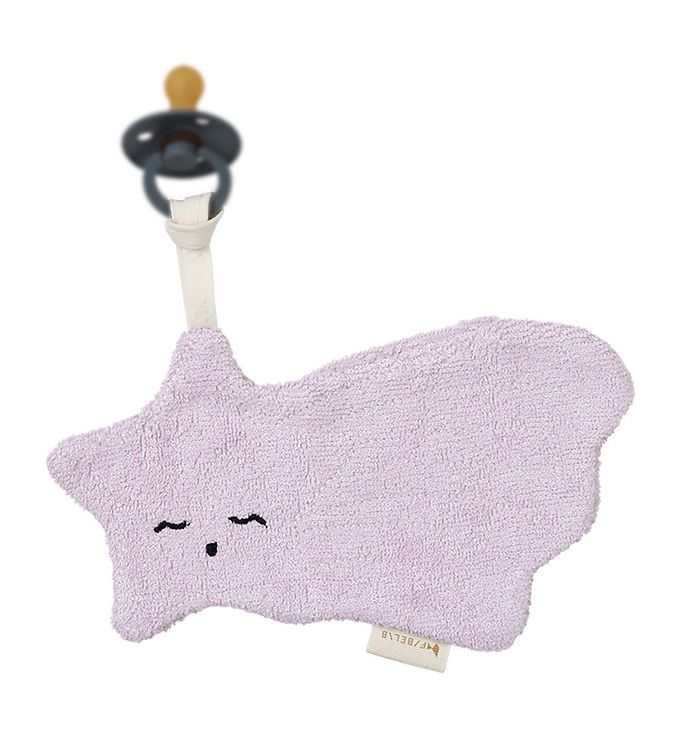 Fabelab Pacifier Schmusetuch Schnullerhalter Shooting Star lilac