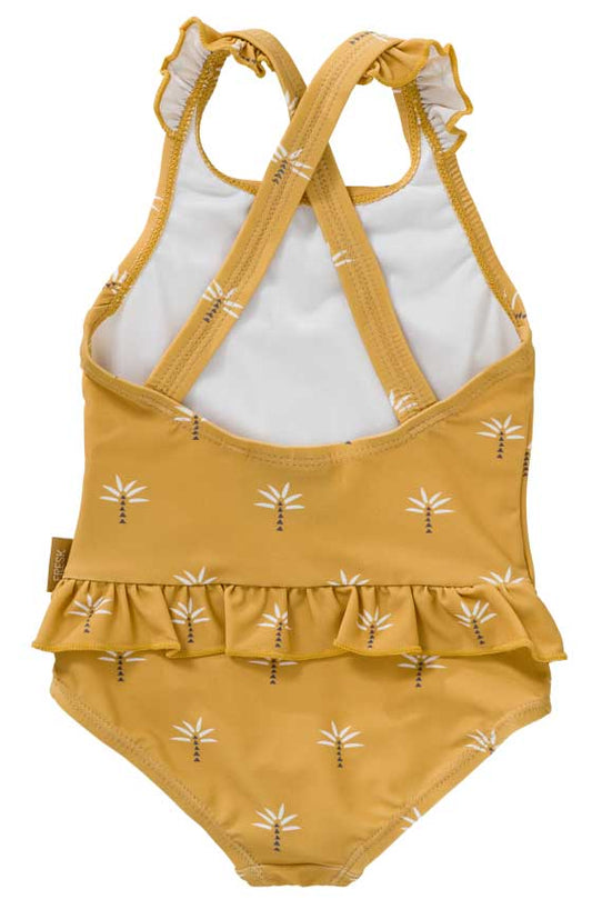 Fresk Badeanzug UV Tanksuit Girls Palmtree Ochre