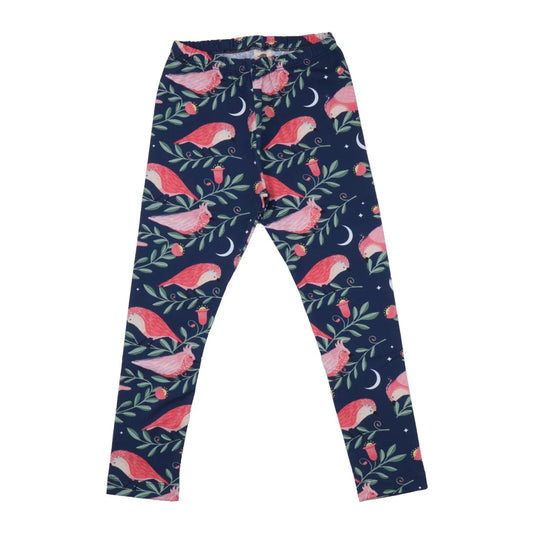 Walkiddy Leggings pinky Birds dunkelblau