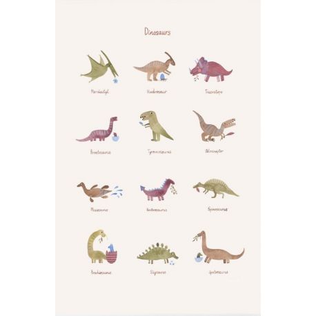 Mushie Poster, Dinosaurier, large