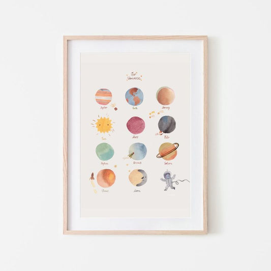 Mushie Poster Planete, Space, Universe, large
