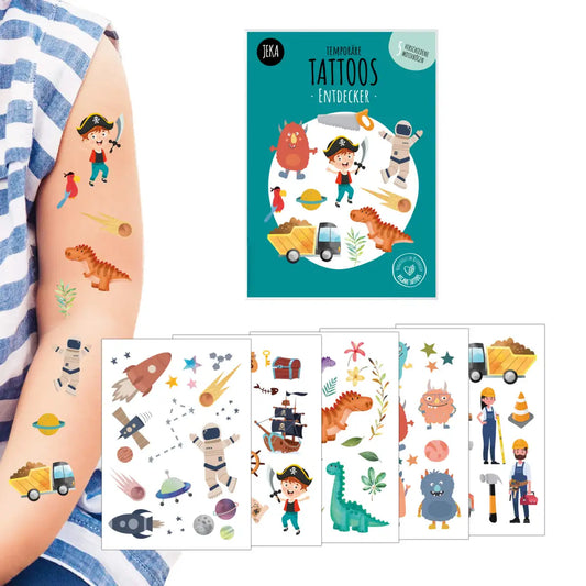 JEKA Tattoos Entdecker 5 Motivbögen, blau