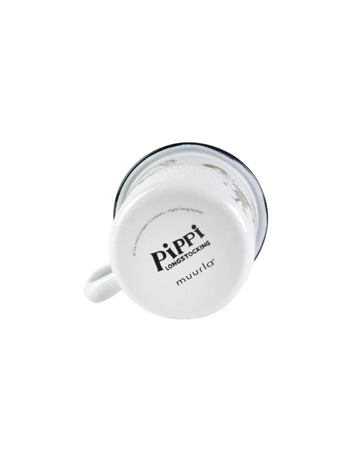 Muurla Becher Emaille Pippi Langstrumpf - Pferd 2,5dl