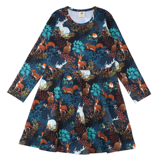 Walkiddy Langarm Kleid Secret Forest