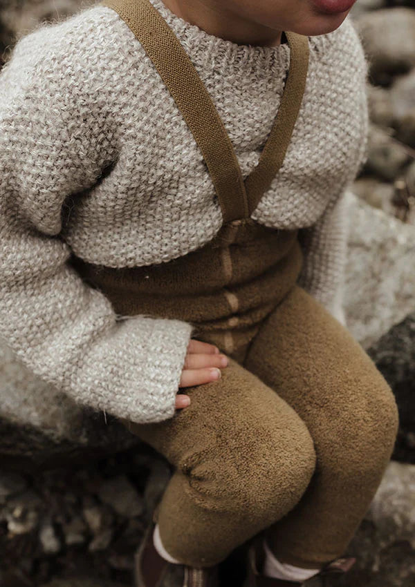 Silly Silas Teddy Leggings Acorn Brown
