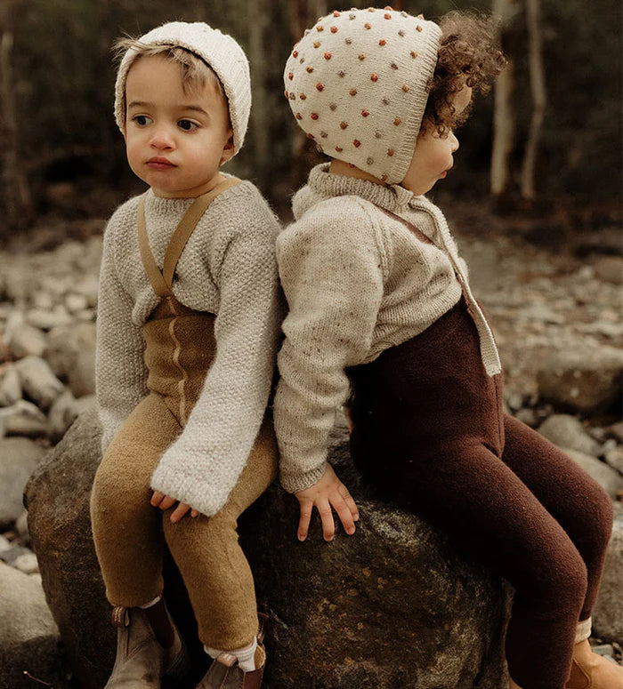 Silly Silas Teddy Leggings Acorn Brown