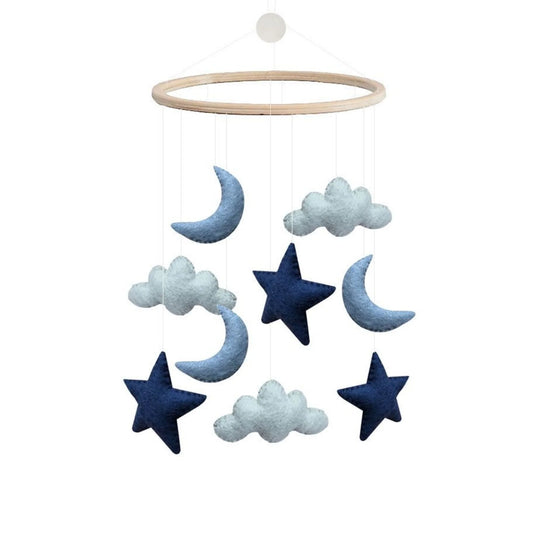 Gamcha Mobile Wolken, Mond, Sterne, blau