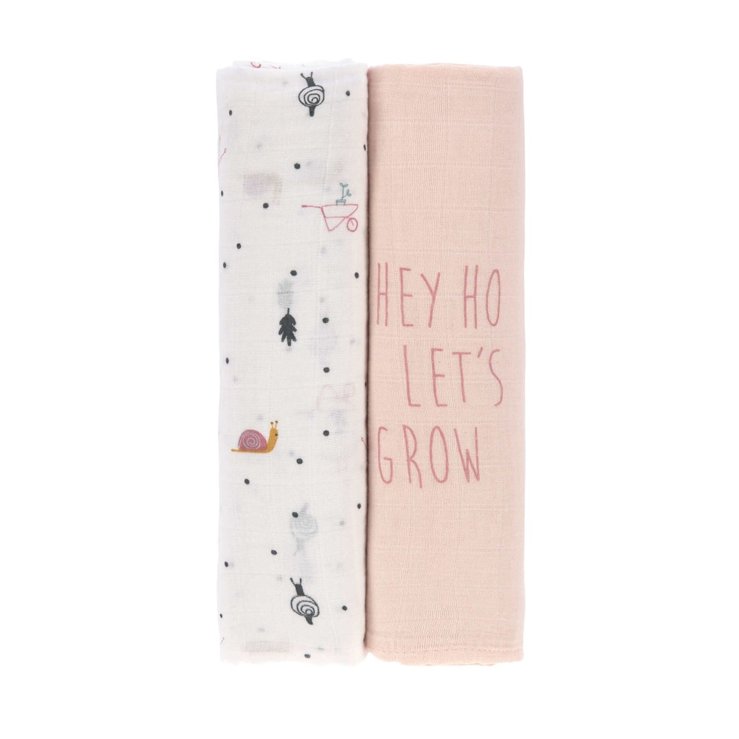 Lässig Mulltücher 2er Set 120x 120 cm - Garden Explorer Snail, Musselintücher