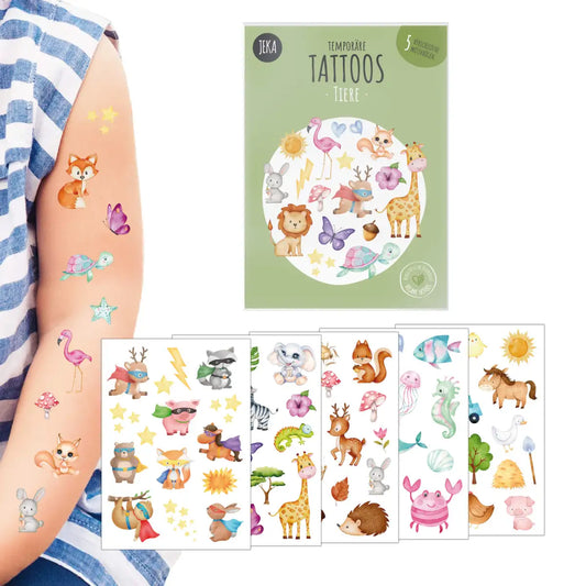JEKA Tattoos Tiere 5 Motivbögen, grün