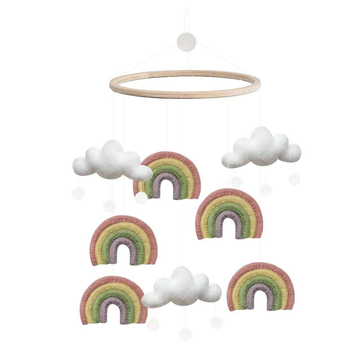Gamcha Mobile Regenbogen mit Wolken, bunt