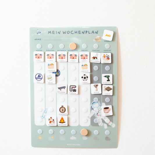 Routinchen Wochenplaner inkl. Symbole A3, Weltall