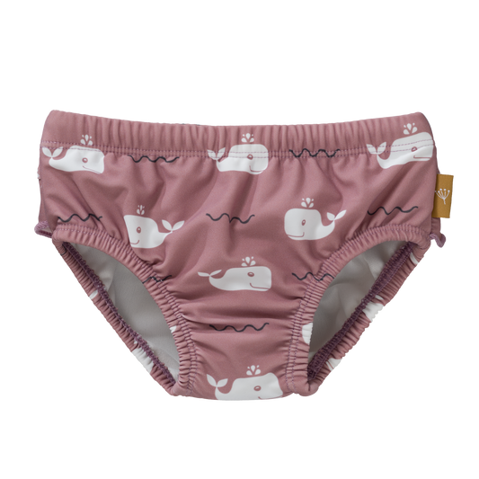 Fresk UV Diaper Pants Girls Whale ash rose Badeshorts