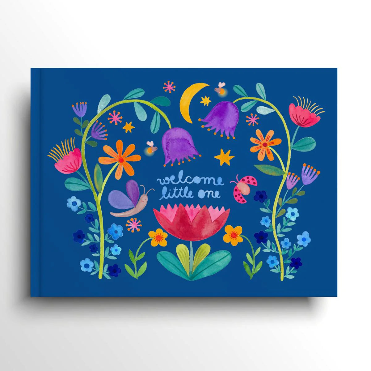 Frau Ottilie Welcome little one, Babyalbum, Hardcover, blau