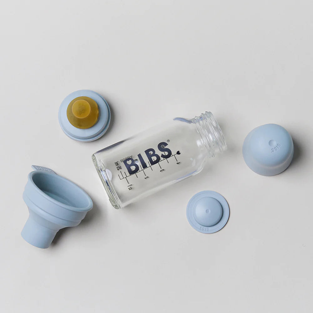 BIBS Baby Glass Bottle Complete Set 110ml Sage green