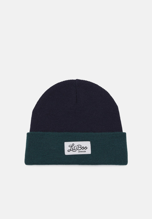 Lil' Boo Block Beanie, Navy/Dark Green