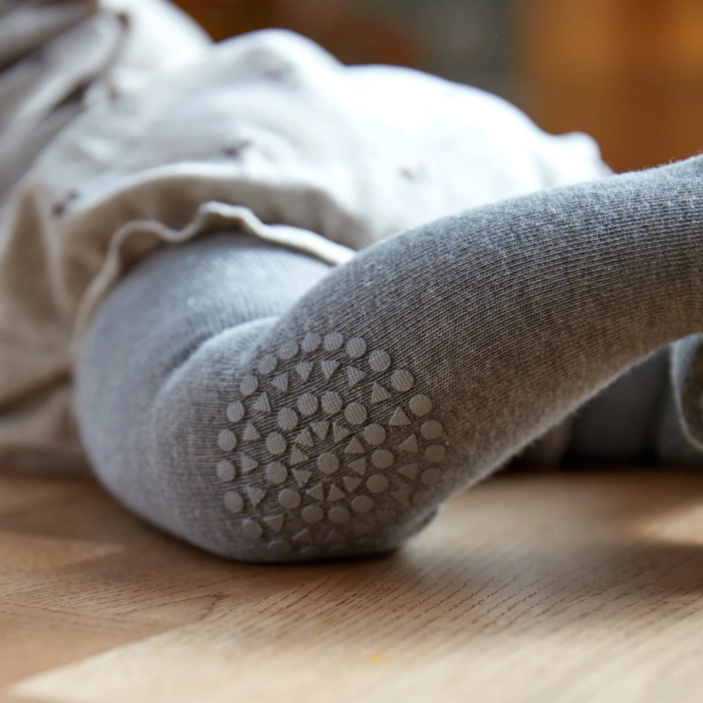 GoBabyGo Krabbelstrumpfhose Baumwolle grey melange