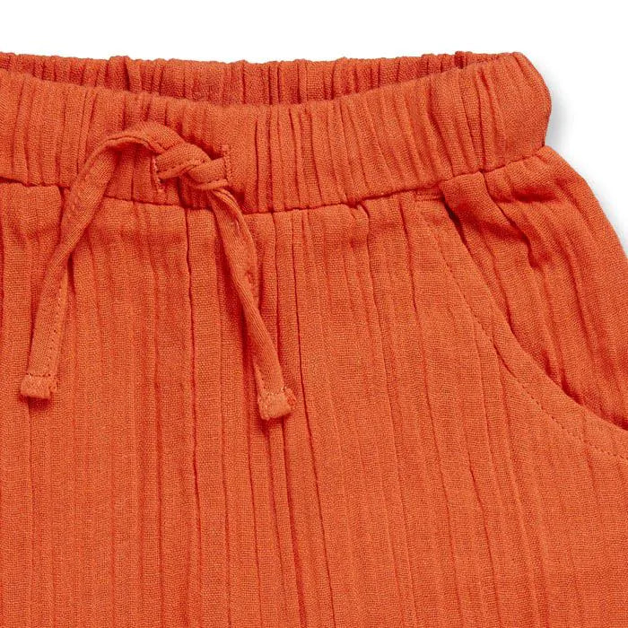 Sense Organics Loki Baby Pants rusty red Musselin