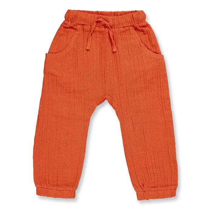 Sense Organics Loki Baby Pants rusty red Musselin