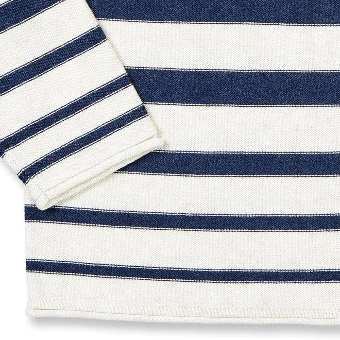 Sense Organics P. Picasso Baby Strickpullover Wickelshirt navy stripes
