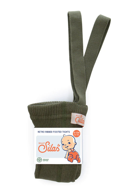 Silly Silas Strumpfhose aus Baumwolle (GOTS) olive